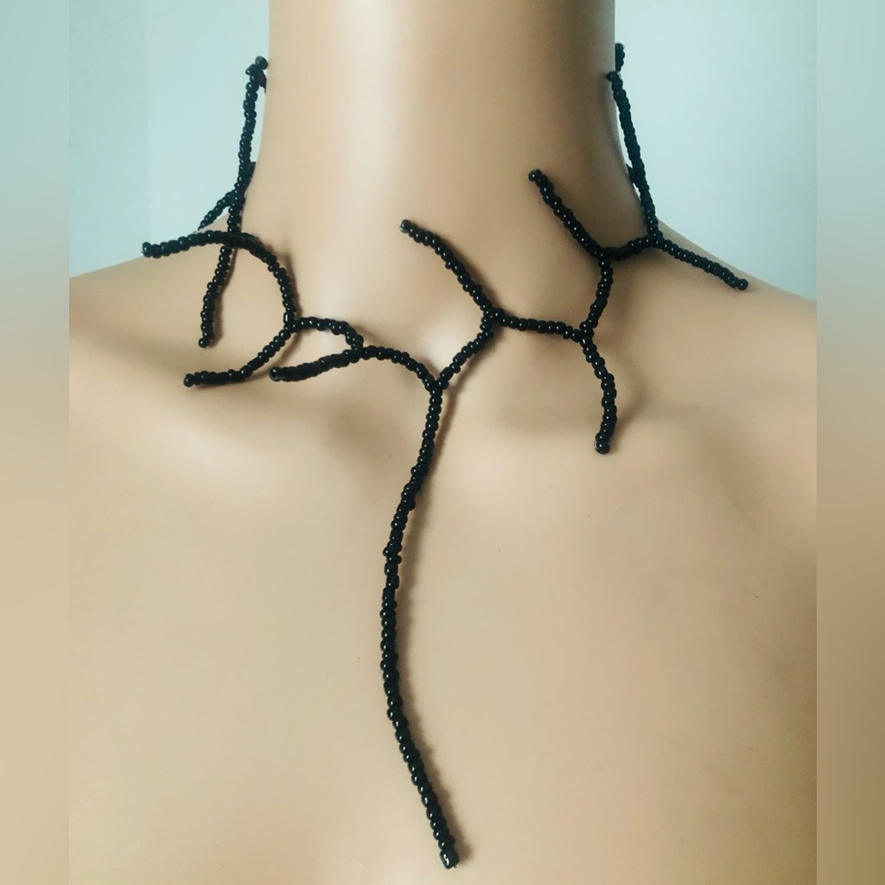 Black Sea Beads Choker Necklace